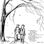 Drawing by Russ Judas for poem Communion published in Pierce College Poetry Annual.